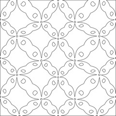 Stylish texture with figures from lines.Abstract geometric black and white pattern for web page, textures, card, poster, fabric, textile. Monochrome graphic repeating design. 