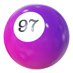 Ball Number 97 - 3d Render