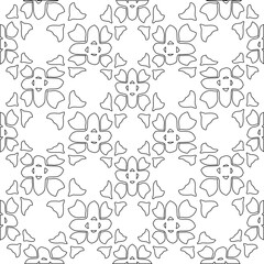 Stylish texture with figures from lines.Abstract geometric black and white pattern for web page, textures, card, poster, fabric, textile. Monochrome graphic repeating design. 