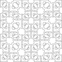 
 Stylish texture with figures from lines.Abstract geometric black and white pattern for web page, textures, card, poster, fabric, textile. Monochrome graphic repeating design. 