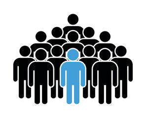 Symbol, ikona ludzi. Plik wektorowy.