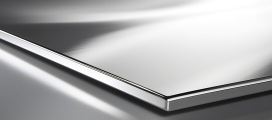 Polished chrome texture for a clean, mirror-like finish - obrazy, fototapety, plakaty