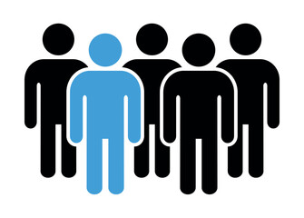 Symbol, ikona ludzi. Plik wektorowy.