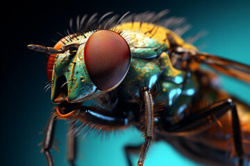 Close-up of a fly, illustration.