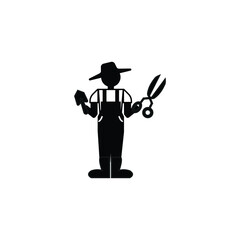 gardener vector type icon