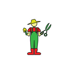 gardener vector type icon