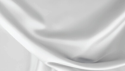 Fototapeta premium White gray satin texture that is white silver fabric silk panorama background with beautiful soft blur pattern natural vector illustration. 
