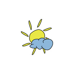 cloudy day vector type icon