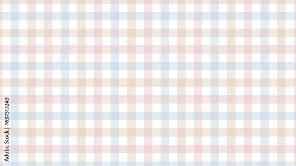 Canvas Prints beige, pink and blue plaid fabric texture as a background