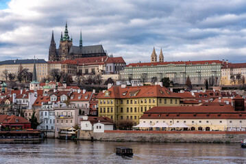 Fototapeta premium Prague Castle in Prague at the river Vltava