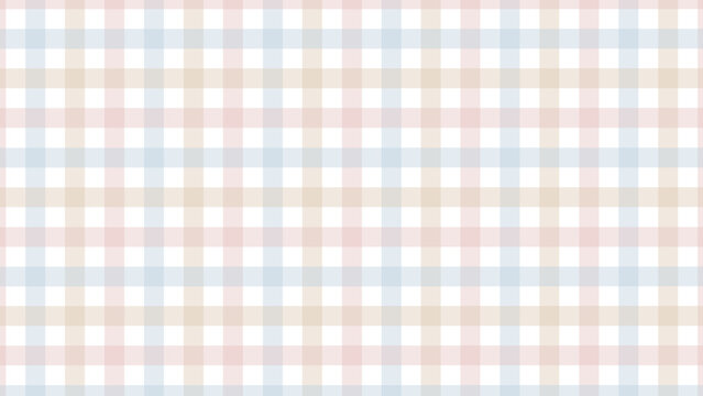 Beige, pink and blue plaid fabric texture as a background