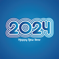 Happy new year 2024 design. Colorful premium vector design for poster, banner, greeting and new year 2024 celebration.