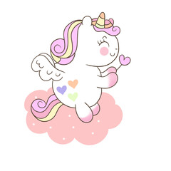  pony unicorn fashion hair cute colorful decoration cute hand drawn seamless popular use to decorate paper gift