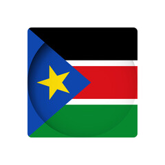 South Sudan flag - behind the cut circle paper hole with inner shadow.