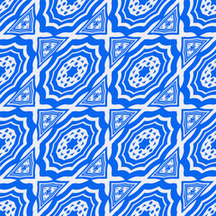Ornament in ethnic style.Seamless pattern with abstract shapes. Repeat design for fashion, textile design,  on wall paper, wrapping paper, fabrics and home decor.