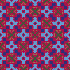 Ornament in ethnic style.Seamless pattern with abstract shapes. Repeat design for fashion, textile design,  on wall paper, wrapping paper, fabrics and home decor.