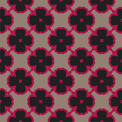 Fototapeta premium Ornament in ethnic style.Seamless pattern with abstract shapes. Repeat design for fashion, textile design, on wall paper, wrapping paper, fabrics and home decor.