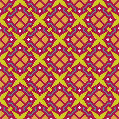 Ornament in ethnic style.Seamless pattern with abstract shapes. Repeat design for fashion, textile design,  on wall paper, wrapping paper, fabrics and home decor.