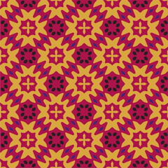 Ornament in ethnic style.Seamless pattern with abstract shapes. Repeat design for fashion, textile design,  on wall paper, wrapping paper, fabrics and home decor.