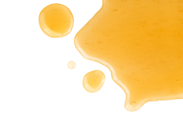Spilled honey isolated on transparent background.
