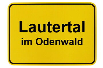 Illustration eines Ortsschildes der Gemeinde Lautertal in Hessen