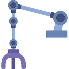 Robotic arm conveyor box packaging system icon