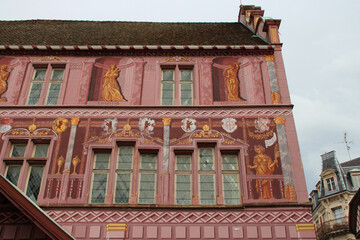 renaissance hall (former town hall) in mulhouse in alsace (france)