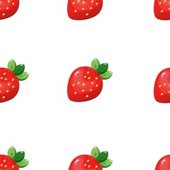 seamless pattern with strawberries. Sweet berry. Summer pattern. Suitable for prints and backgrounds, packaging.