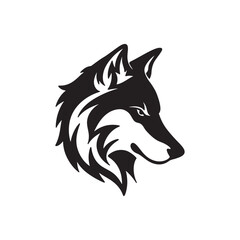 Wolf logo vector isolated on white background © fitradp