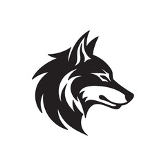 Wolf logo vector isolated on white background