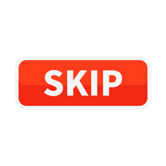 Skip Button In Orange Rectangle Shape For Advertisement
