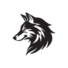 Fototapeta premium Wolf logo vector isolated on white background