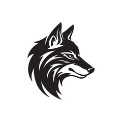 Wolf logo vector isolated on white background