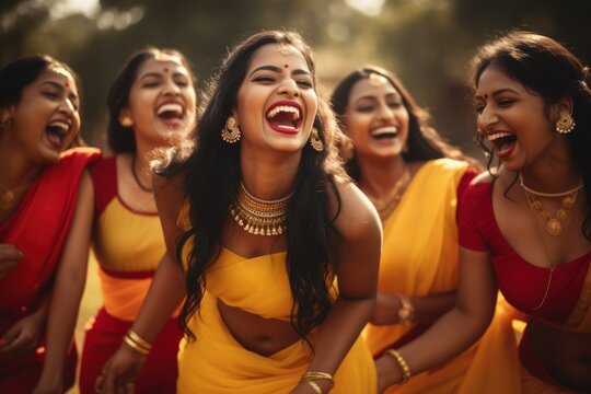 diwali young indian happy girls rejoice in the holiday