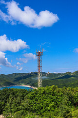 Tourism and travel in autumn. Holidays in the mountains.