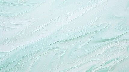 Paint Strokes Pattern. Background, Wallpaper, 3D texture, Light green, Wall. with raised coats of light green paint on the wall.