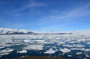 Lovely View of Jokulsarlon Lagoon in Iceland