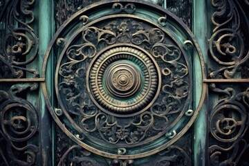ornate swirls and patterns on vintage iron gate