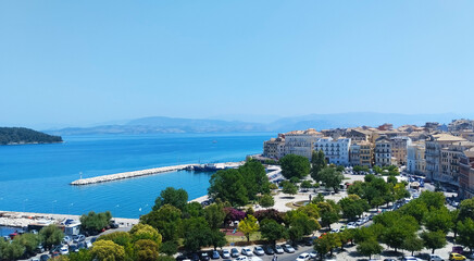 Greece, Corfu, view of the old town of Kerkyra