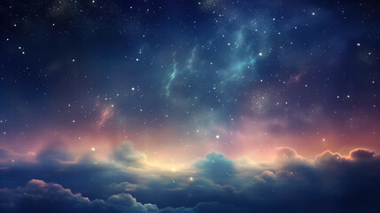 Fototapeta premium blue sky with clouds.Generative Ai