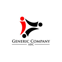 Abstract Human Symbols Success, Celebration, Achievement Vector Illustration