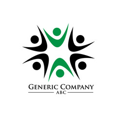 Abstract Human Symbols Success, Celebration, Achievement Vector Illustration