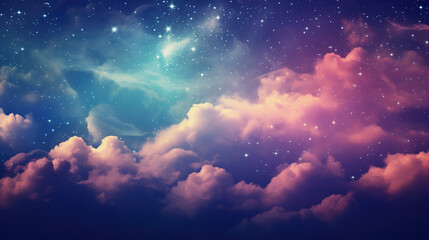 blue sky with clouds.Generative Ai