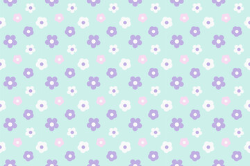a cute flower shape as seamless pattern background