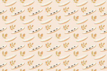 dried moringa herb vector seamless pattern background