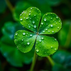 Shamrock  with drops