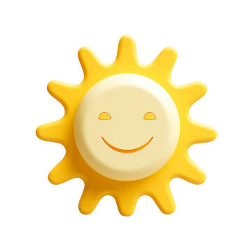 A cheerful sun icon is shown in a 3D minimal illustration.