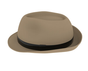 Hat isolated on transparent background. 3d rendering - illustration