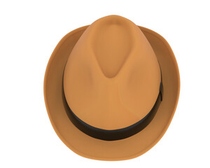Hat isolated on transparent background. 3d rendering - illustration