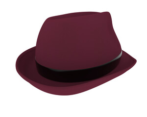 Hat isolated on transparent background. 3d rendering - illustration